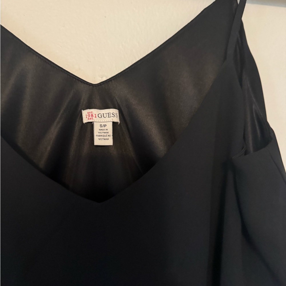 Guess Black Satin Slip Dress